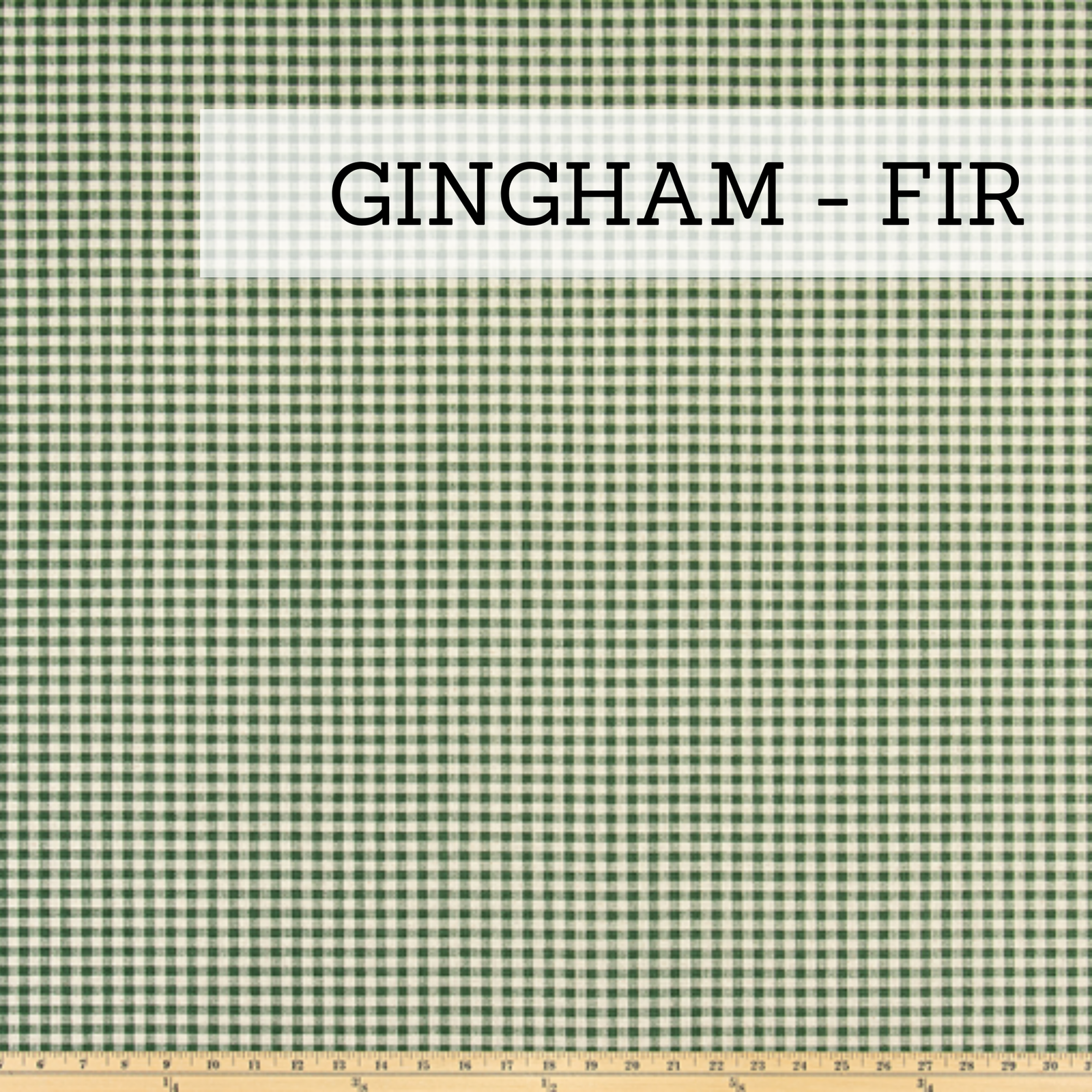swatch of fir green gingham fabric for glider rocker replacement cushions, wingback glider replacement cushions, traditional rocking chair cushions, arm rest covers or ottoman cushions