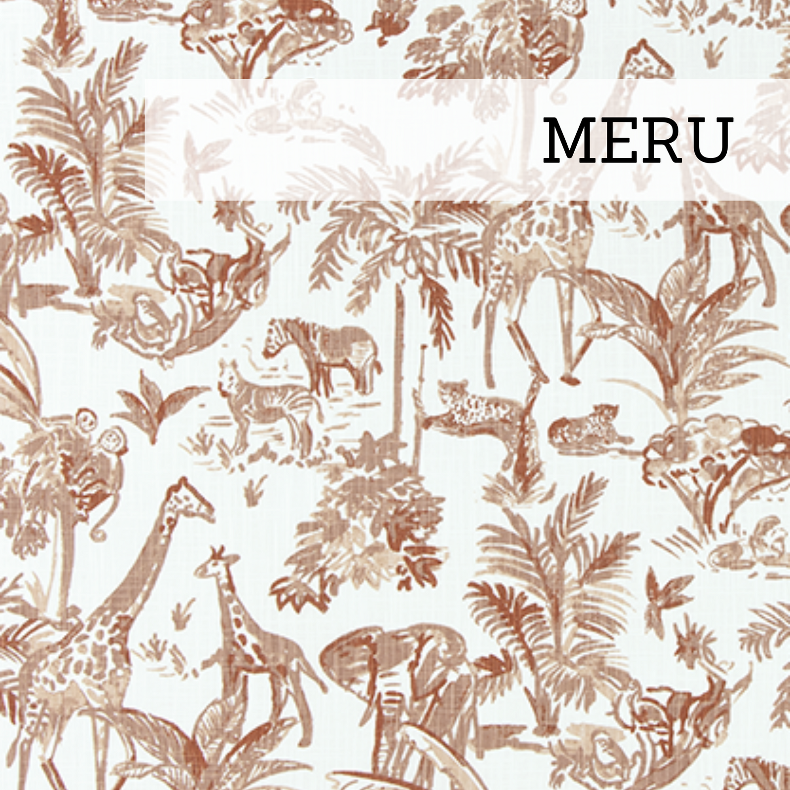 fabric for glider replacement cushions, rocker cushions, wingback cushions in safari animal print