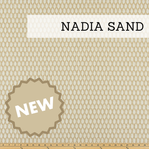 swatch of sand colored leaf fabric for glider rocker replacement cushions, wingback glider replacement cushions, traditional rocking chair cushions, arm rest covers or ottoman cushions