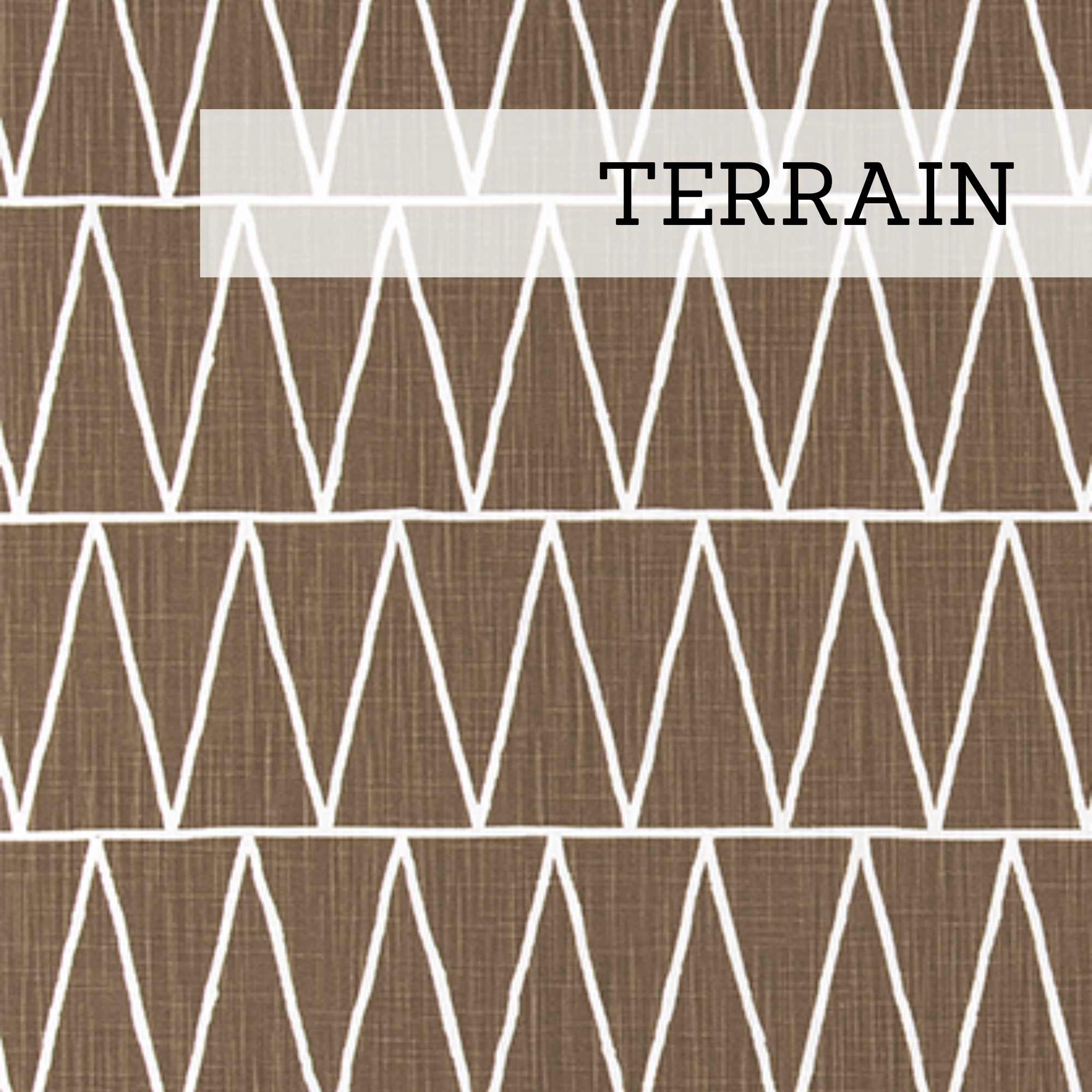brown glider cushion replacement fabric with white triangles