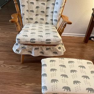 Wingback Glider Rocker Replacement Cushions for a 4 Post Rocking Chair Miss Polly s Piece Goods