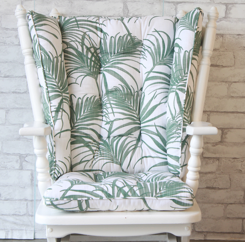 Wingback Glider Rocker Replacement Cushions for a 4-Post Rocking Chair ...