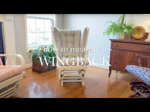 Video showing how to measure for a set of wingback glider replacement cushions